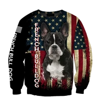 mens hoodie french bulldog american flag casual autumn unisex dropship zipper pullover womens sweatshirt love dogs