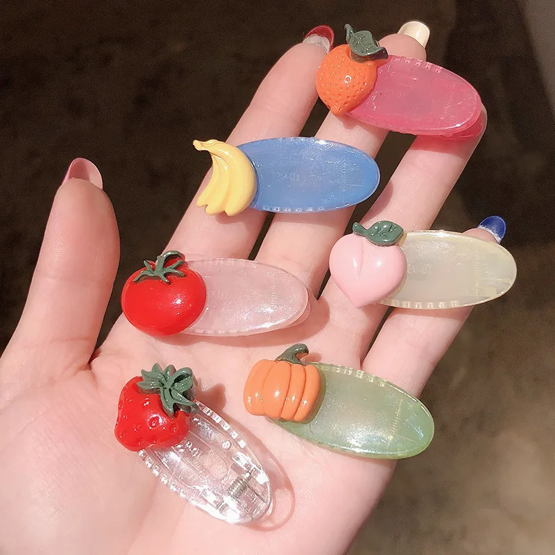 1 шт. новые корейские заколки в форме фруктов карамельные цвета акриловые для