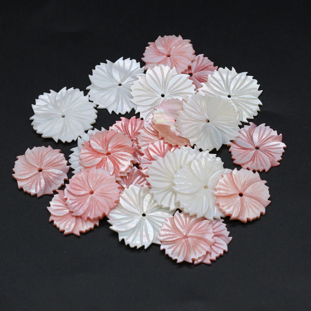 

10pcs Best Selling Natural Freshwater Shell Pendant Beads Flower Shape Exquisite Fashion Bead for Making Necklace Bracelet