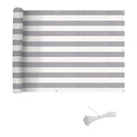 balcony privacy screen cover mesh windscreen uv protection weather resistance with cable ties