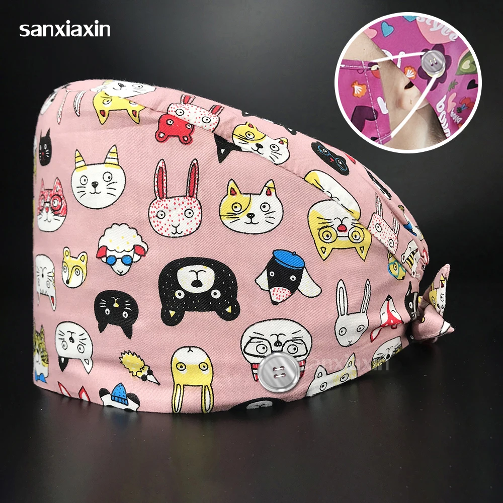 

Оптовая продажа, шапки для стоматологов, медсестер, медсестер, хирургические рабочие шапки, медицинская шапка для домашних животных, лабора...