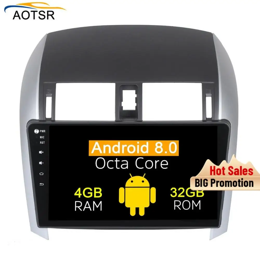 AOTSR 10 2 &quotAndroid 8 0 Автомобильный GPS радио плеер Подходит для Toyota Corolla 2007 2011 с
