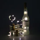 Приведенный в действие бутылки вина Пробка фестивальный наружные светильник гирлянда светильник s для создания сказочной атмосферы на открытом воздухе светильник 1 м2 м в форме 20 светодиодный Медный провод шнура