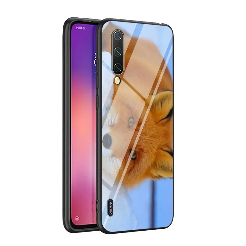 Чехол для Xiaomi 10 CC9 A3 Lite с изображением лисы Redmi Note 9 9S Max 8T 8 8A GO Pro матовый черный