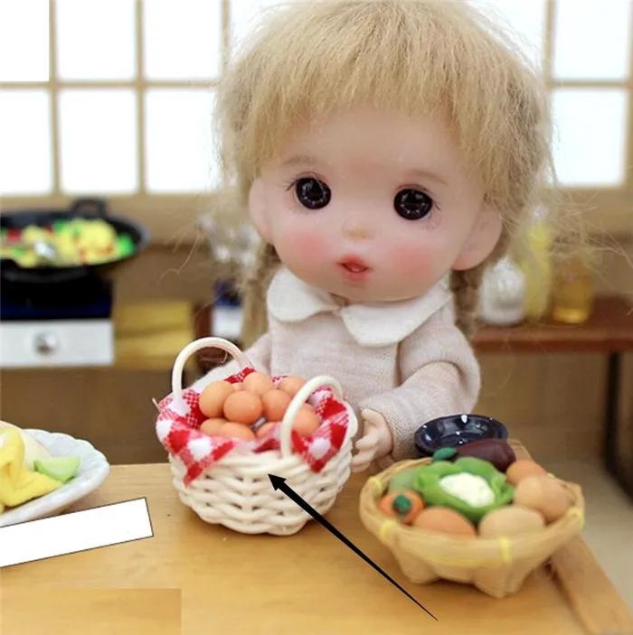 1:12 миниатюрная мебель для кукольного домика корзина кухни и сада яйца