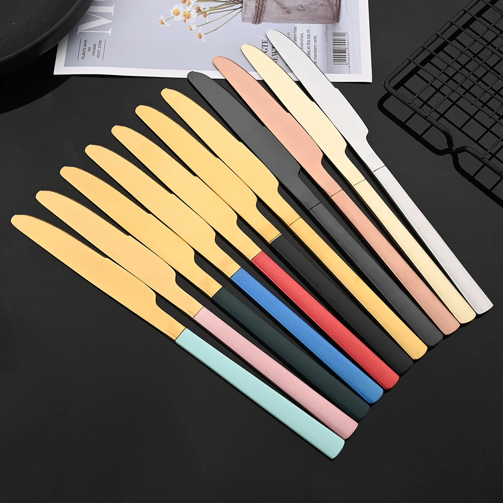 

6 шт., набор резцов для черного стейка из нержавеющей стали