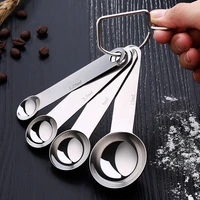 4pcsset stainless steel measuring spoons cups measuring set tools for baking coffee 4 sizes spoons set