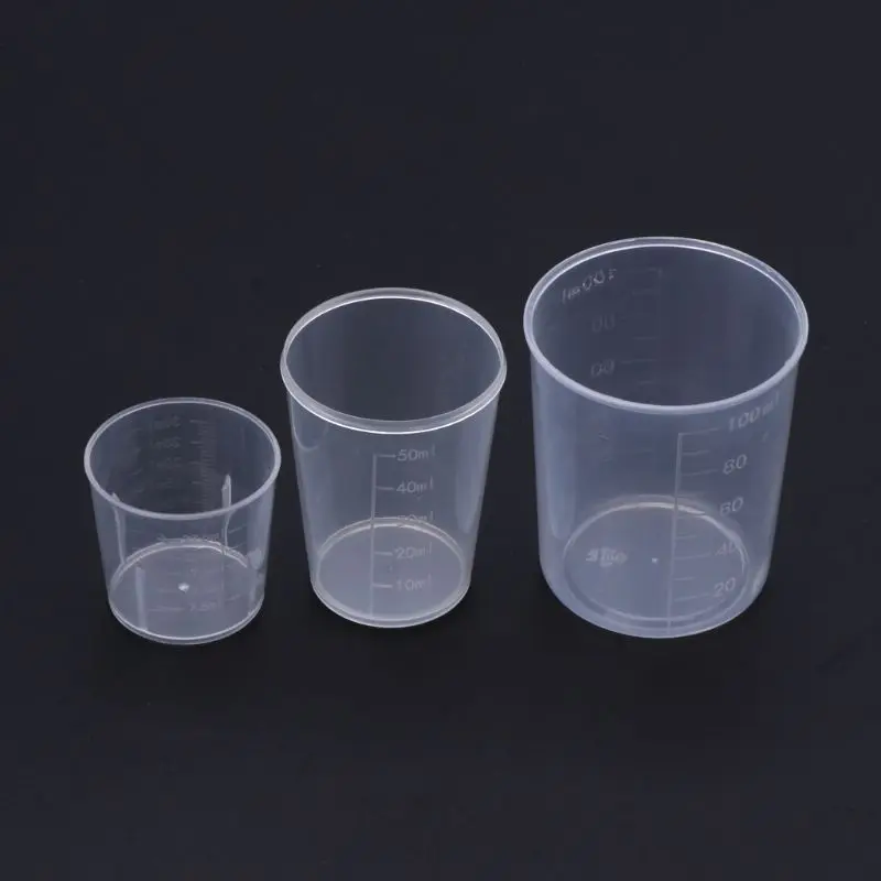 

3Pcs DIY Epoxy Resin Plastic Measuring Cups Set 30 50 100ML For Jewelry Making