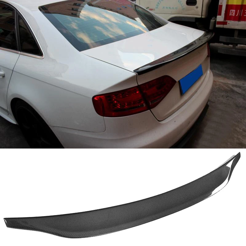 Carbon Fiber Rear Trunk Boot Lip Wing Spoiler For Audi A4 B8 B9 Sedan 4-Door 2009-2018 | Автомобили и мотоциклы