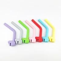 kitchen accessory reusable silicone drinking straws foldable flexible straw bubble tea party supplies bar tools drinking straw