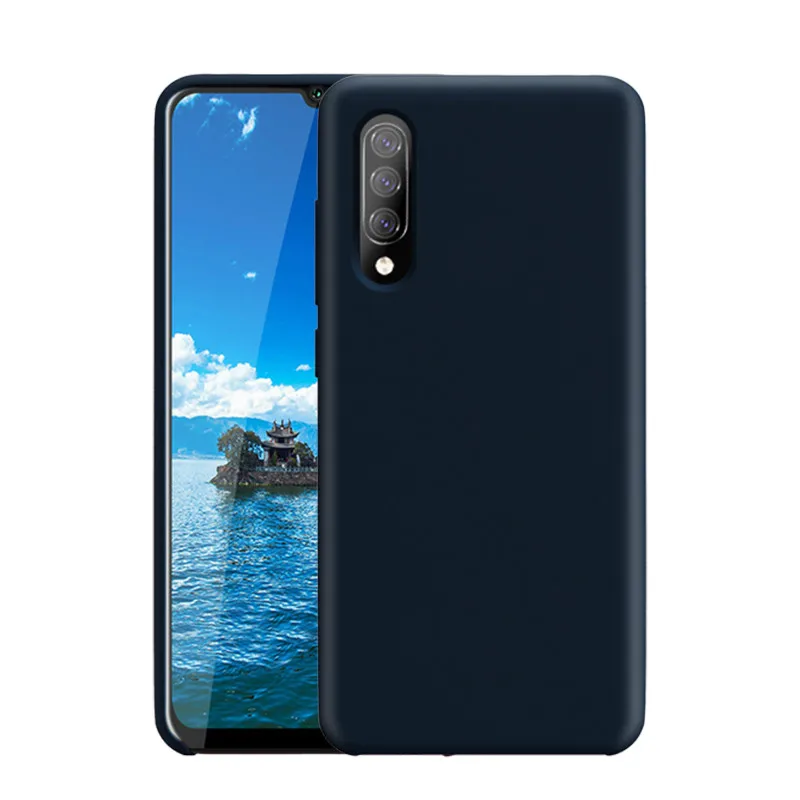 Темно-синий Чехол для samsung A50 A40 чехол Официальный Высокое качество силиконовый чехол для samsung Galaxy A10 A20 A30 A40 A50 A70 чехол Крышка - Цвет: Темно-синий