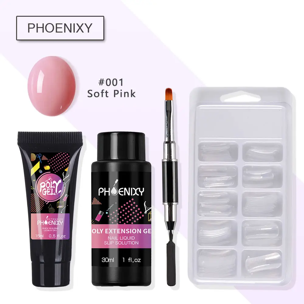 Поли гель набор маникюрных инструментов скольжения раствор наращивание ногтей