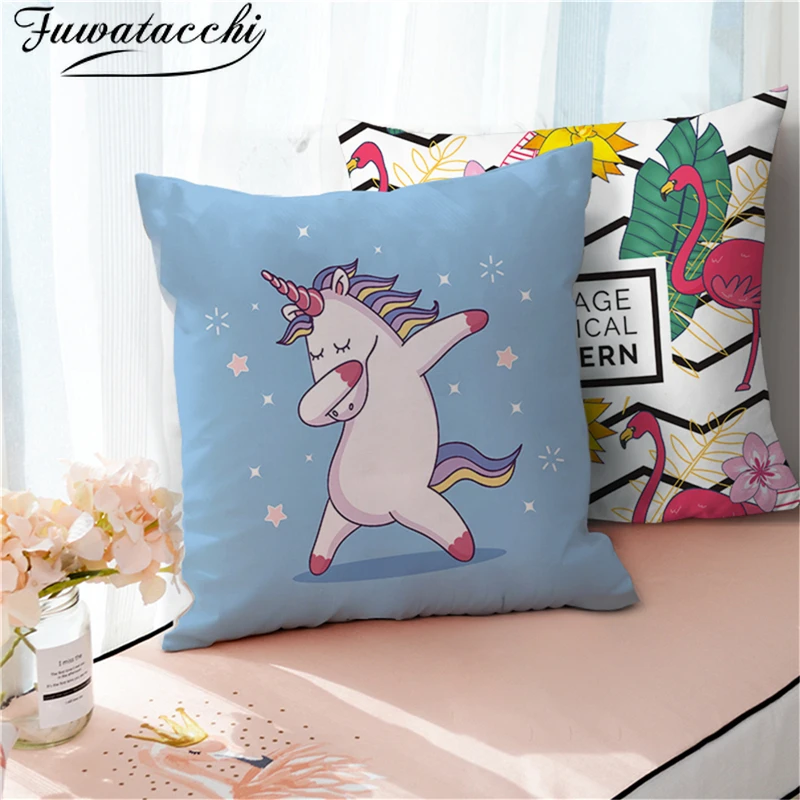 

Fuwatacchi Cololful Animal Pattern Cushion Cartoon Style Cover Pillow Cover Polyester Pillowcase for Home Sofa Decorative Pillow