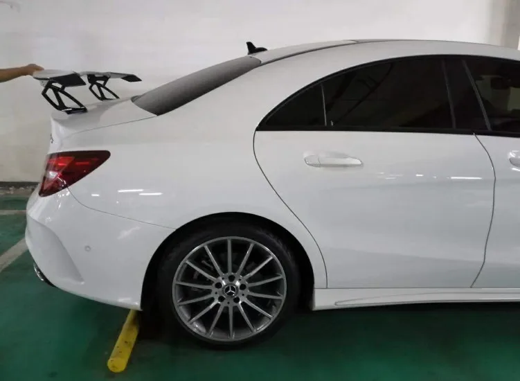 Для Benz CLA W205 W204 W213 A200 спойлер GT стиль ABS Материал cl45 W117 C200L задний багажник крылья спойлер Прайм и краска цвет
