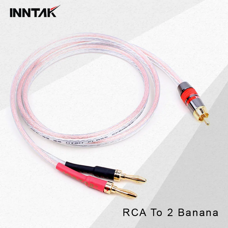 HIFI RCA к 2 банановым стереоакустическим кабелям A070 аудиокабель для усилителя/1 5 м 3