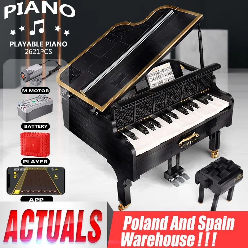 MOC Рояль с мотором высокотехнологичная серия модель Keizer строительные блоки