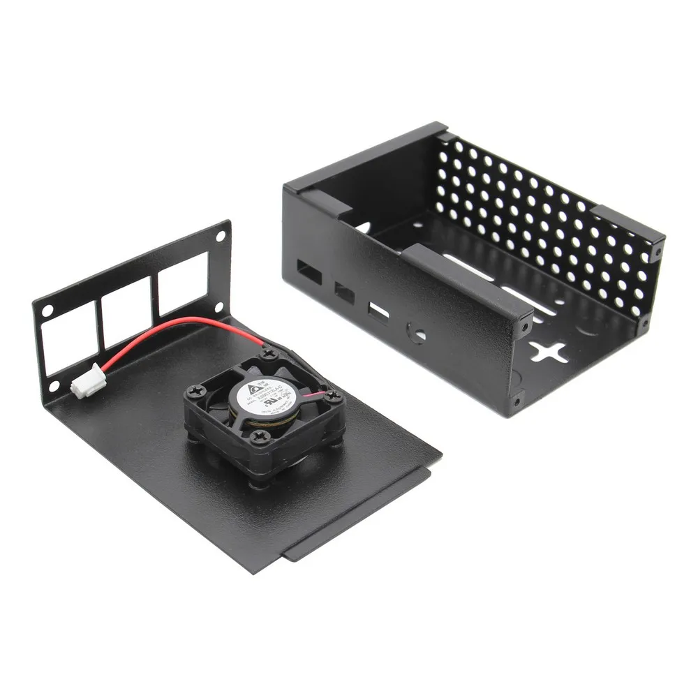 Защитная коробка для Raspberry Pi 4 Model B металлический чехол с охлаждающим