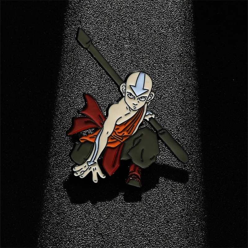 

Anime Protagonist Avatar`Aang Brooch Backpack Lapel Jacket Brooch Men and Women Fashion Accessories Gifts For Friends