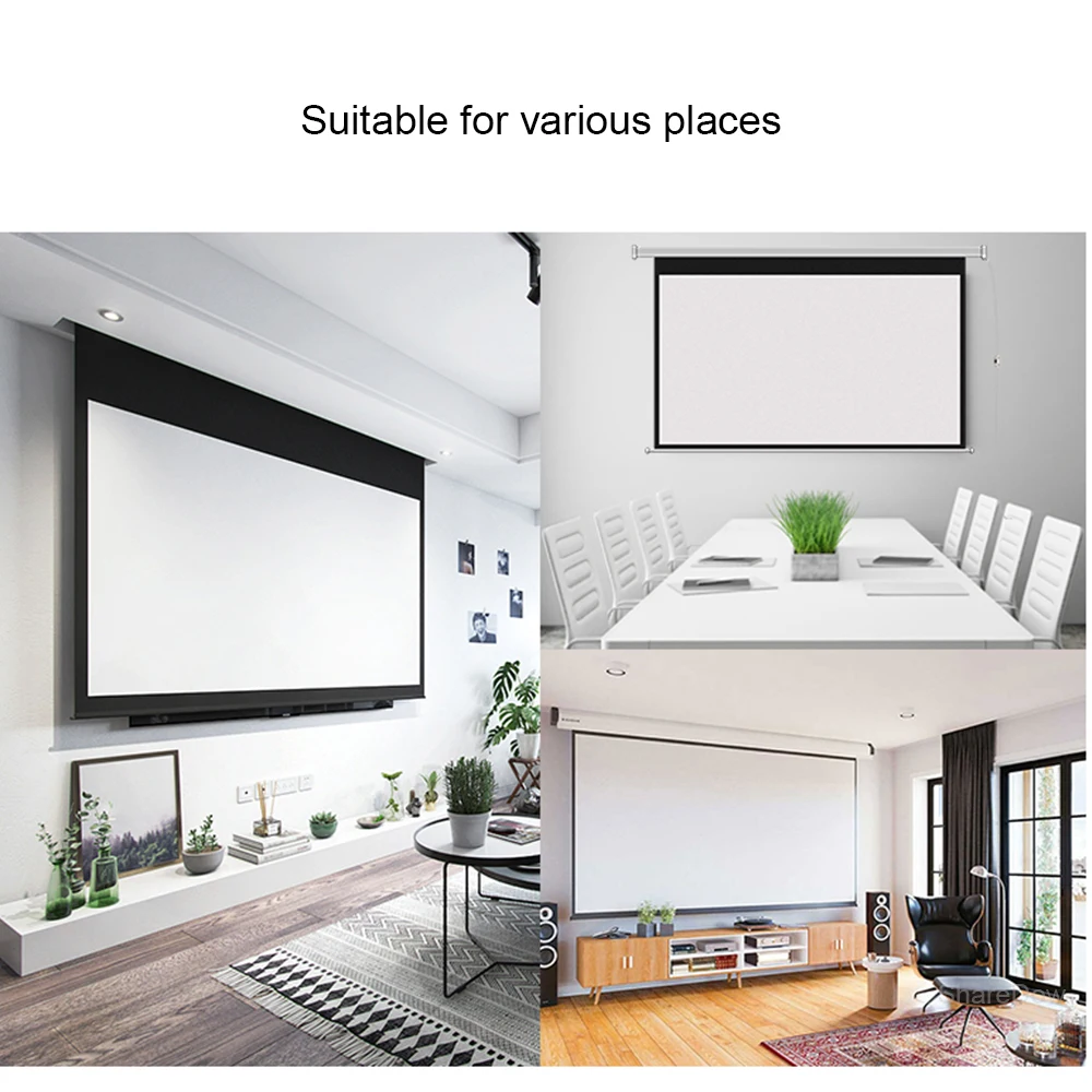 Электрический моторизованный проектор экран 100 дюймов 16:9 4K Ultra HD 3D настенный с