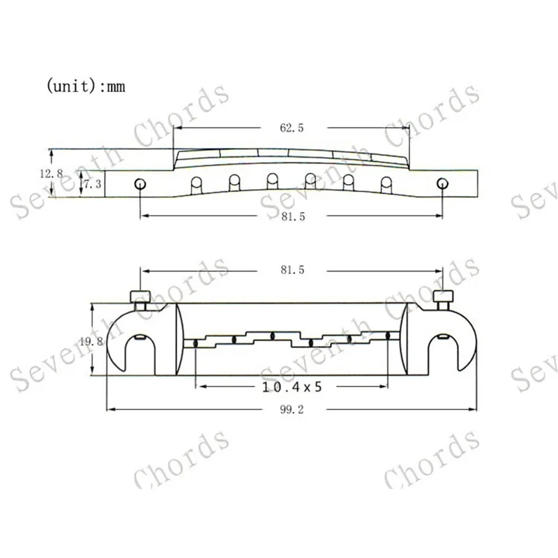 Набор 6 гитара компенсируется МОСТ задником для Электрогитары перевернуть