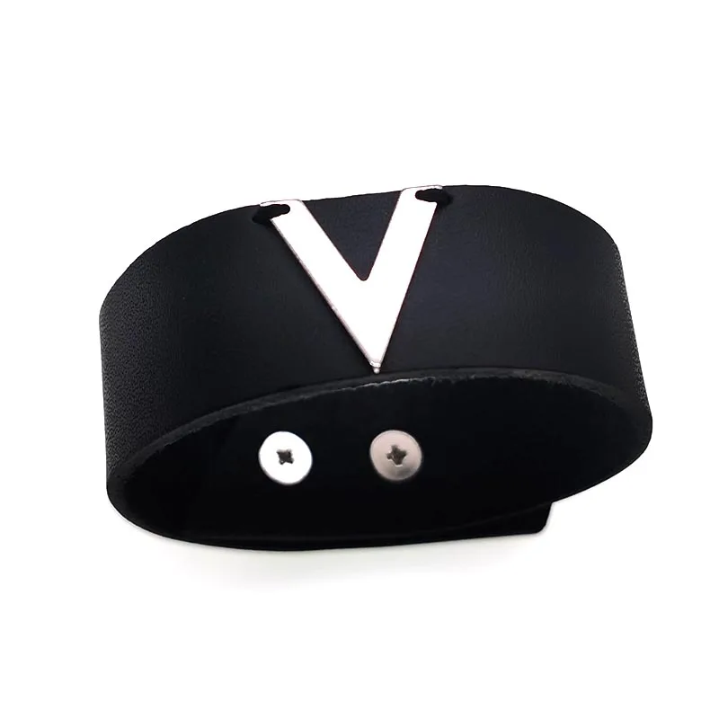 Модные браслеты D & из натуральной кожи в стиле панк для женщин и мужчин простой