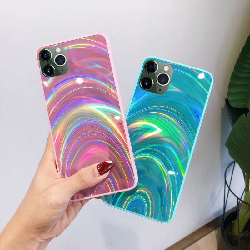 Чехол для iPhone 6 6s 7 8 plus se 2020 x xs xr 11 pro max 12 mini жесткий зеркальный со стразами из