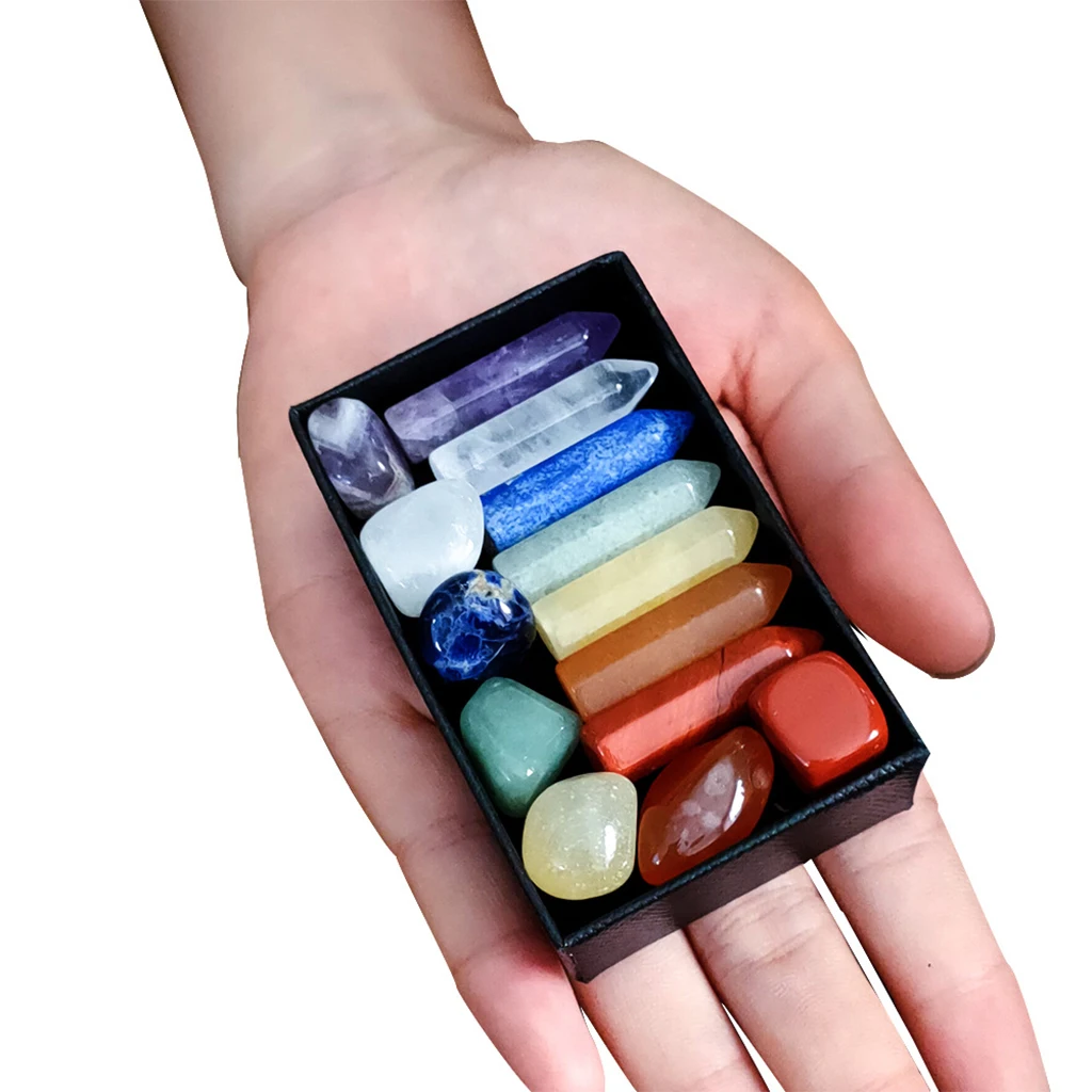 Разноцветные Хрустальные энергетические камни Топаз Драгоценные Камни Йога для