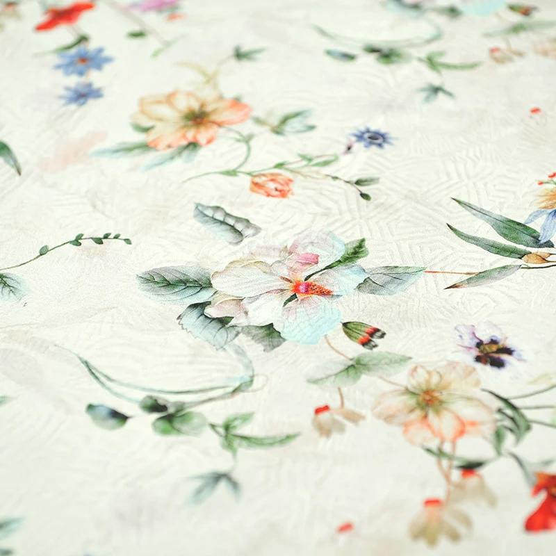 

137cm wide jacquard silk fabric meter natural 14mm silk crepe de chine fabric dress jacquard fabric wholesale silk cloth