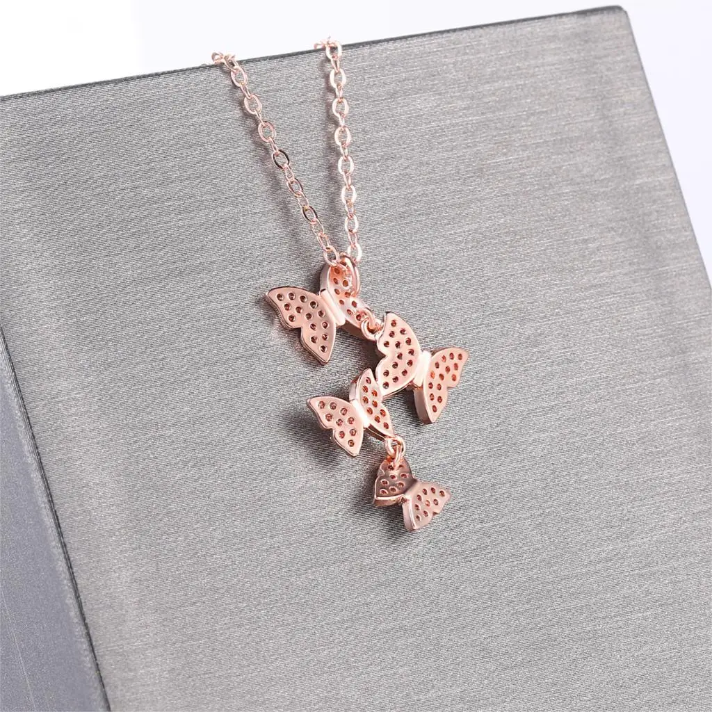 Женская цепочка с кубическим цирконием в виде бабочки | Украшения и аксессуары