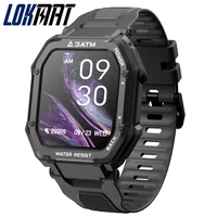 lokmat smart watch fitness smartwatch sport tracker swim waterproof heart rate oximeter thermometer electronic watch for android