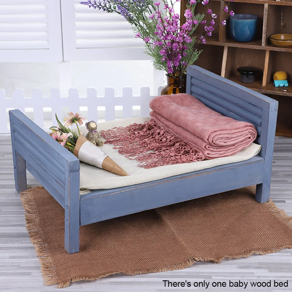 

For Studio Small Baby Wooden Bed Furniture Accessory Photo Background Home Cot Crib Posing Photography Prop Ornament Shoot Gift