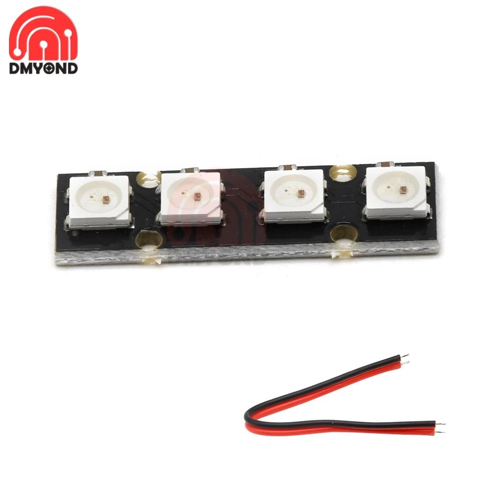 4-битная светодиодная RGB-подсветка WS2812B встроенная полноцветная макетная плата