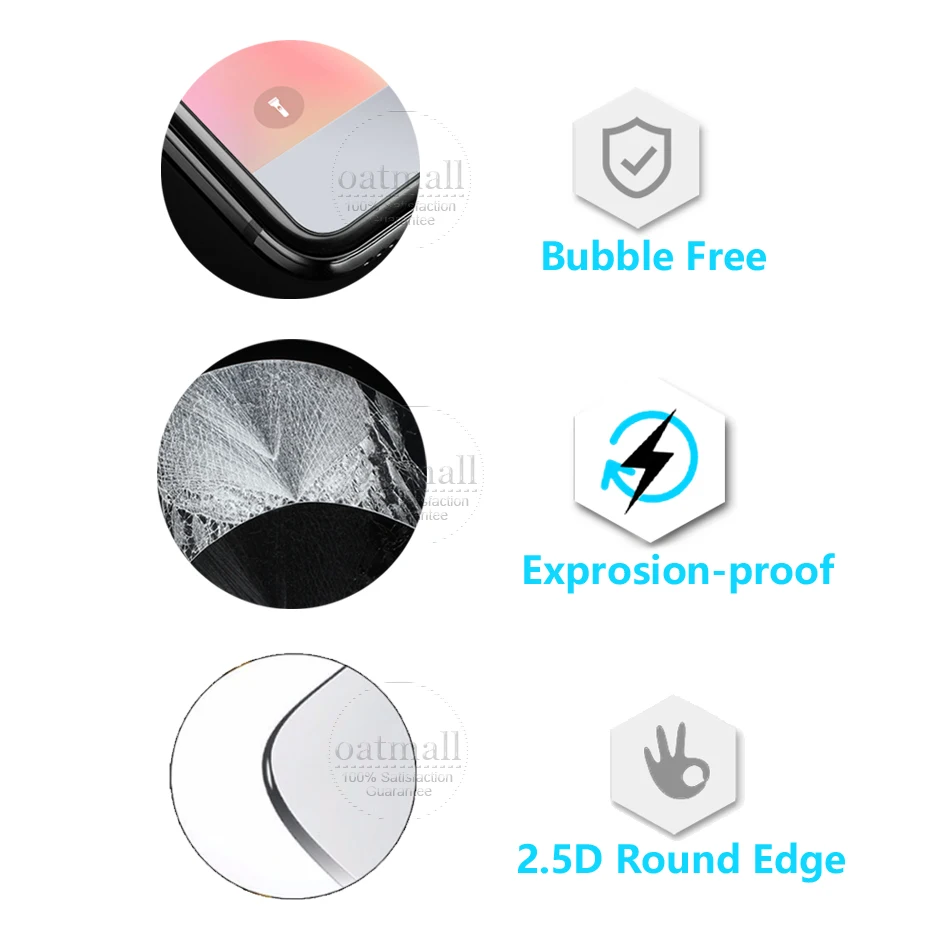 Закаленное стекло с полным покрытием для Oneplus 7T 2 шт. | Мобильные телефоны и