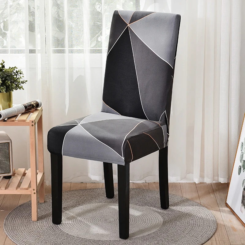 

1/2/4/6PCS Printed Elastic Dining Chair Cover Elastic Spandex Office Chair Cover Slipcover Hotel Restaurant Banquet Wedding