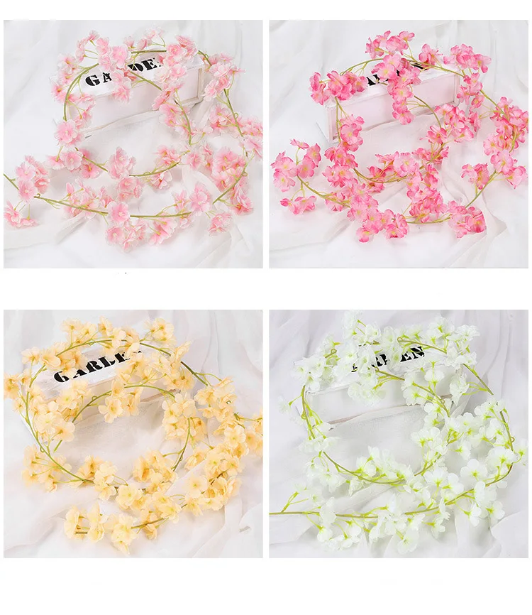 135 цветочные бутоны 1 шт. шелк искусственный цветок вишневого дерева розы лоза