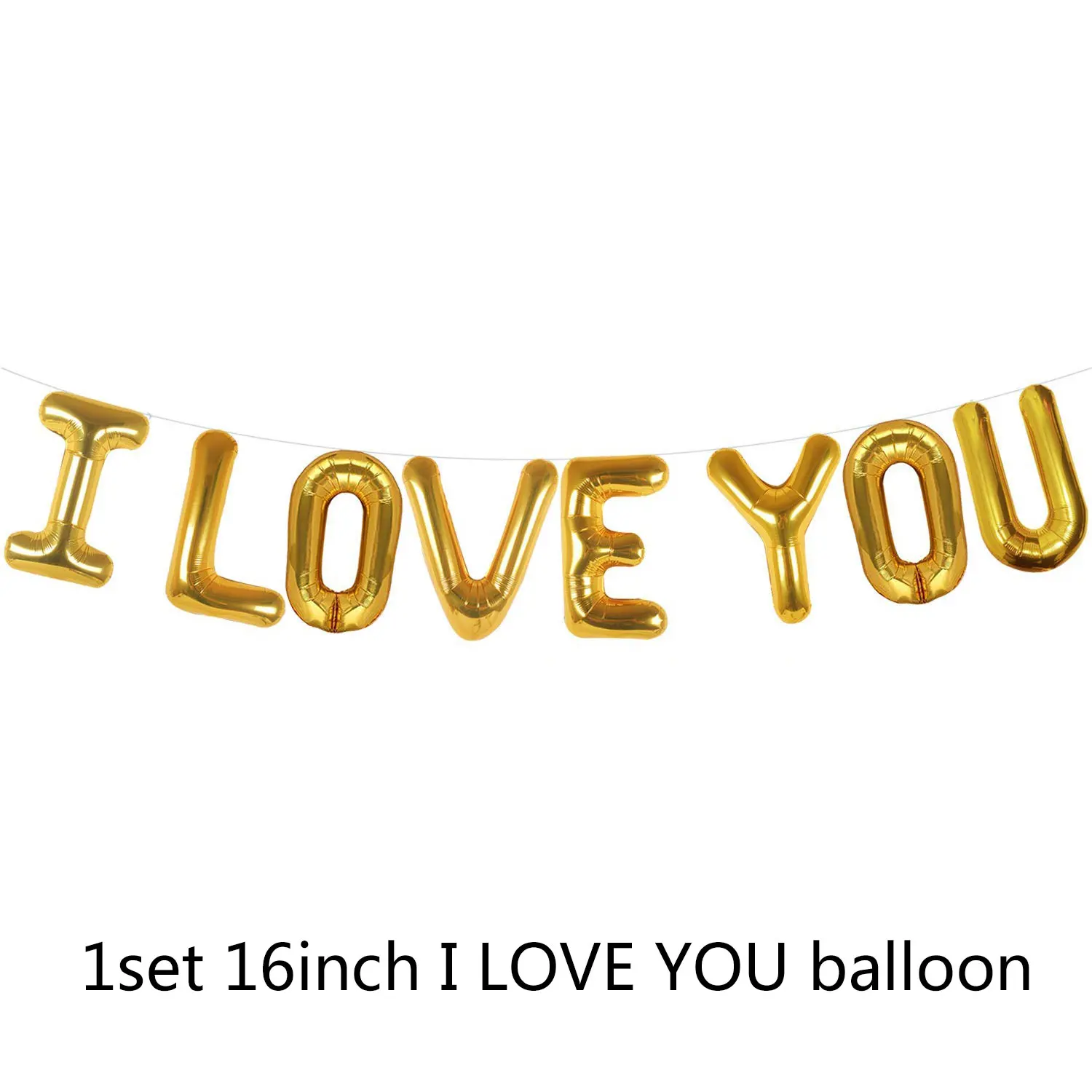 

ZLJQ 32Pcs Wedding Decoration Globos Set Contains I Love You Aluminum Foil Letters 16Inch Love Balloons Birthday Party Decor Red