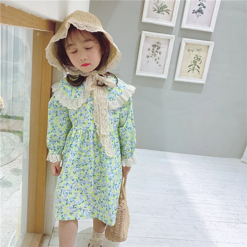 Новое поступление весеннее хлопковое милое платье принцессы в Корейском стиле с