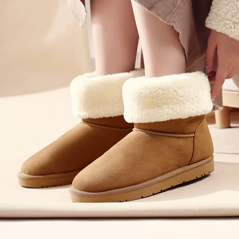 WWKK/женские зимние плюшевые лыжные ботинки теплые женские ботильоны кроссовки