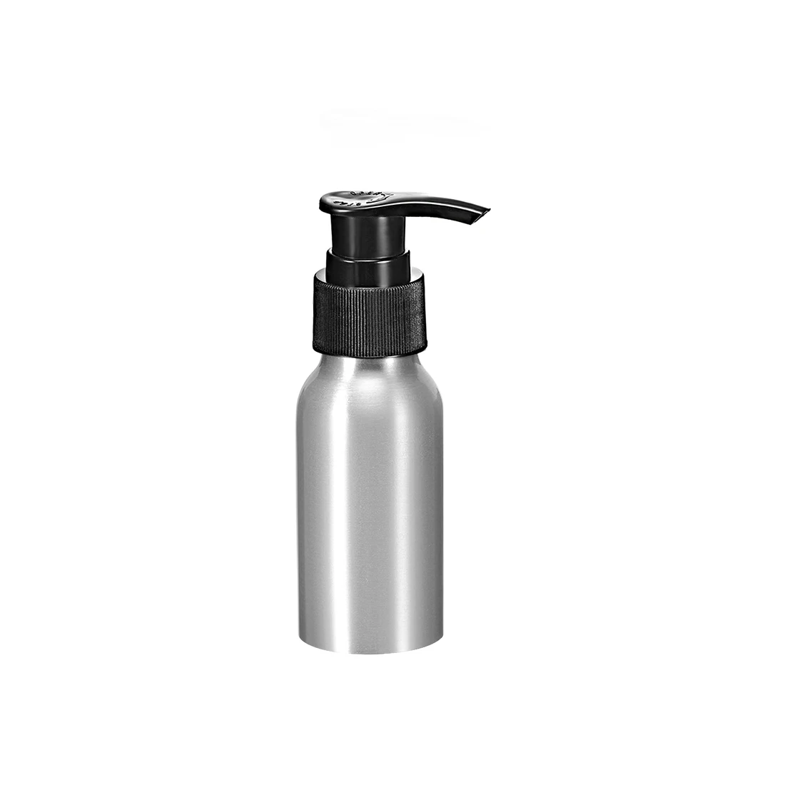 

Uxcell 1,7 oz/50 мл алюминиевая бутылка для насоса с черной крышкой насоса, пустой многоразовый контейнер для путешествий