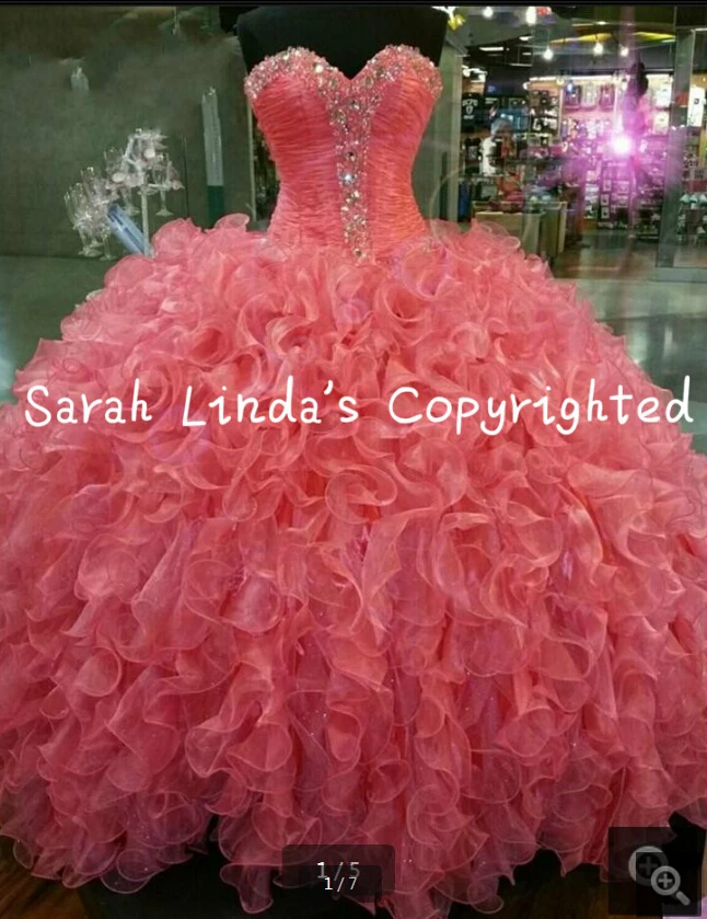

Vestido De Festa pink ball gown prom dress strapless beading ruffled pleated sweetheart neck prom gowns sweet 16 party dresses