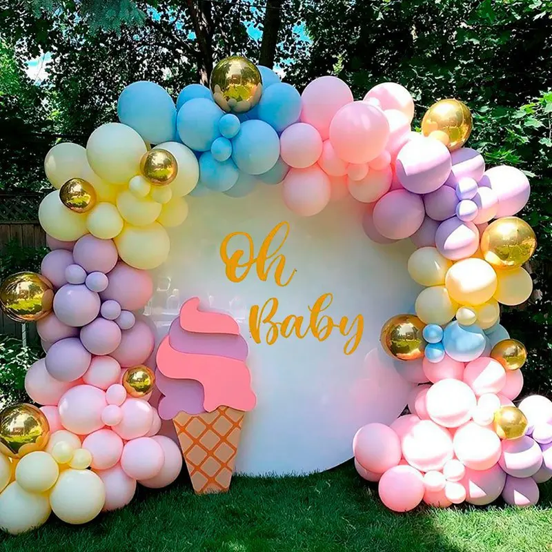 

104pcs Colorful Latex Balloon Set Birthday Party Wedding Room Layout Shopping Mall Opening Arch Background Decoration Supplies