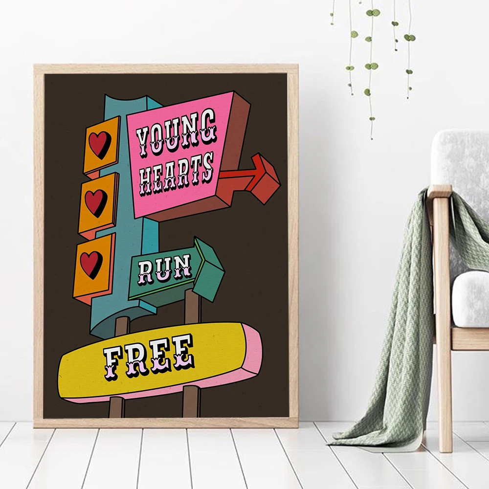 Постеры и принты в скандинавском стиле ретро смешные настенные картины на холсте