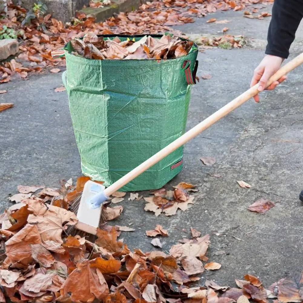 

Large Capacity Garden Storage Bag Reusable Yard Waste Bags Green Lawn Leaf Waste Bag Durable Grass Container Trash Container