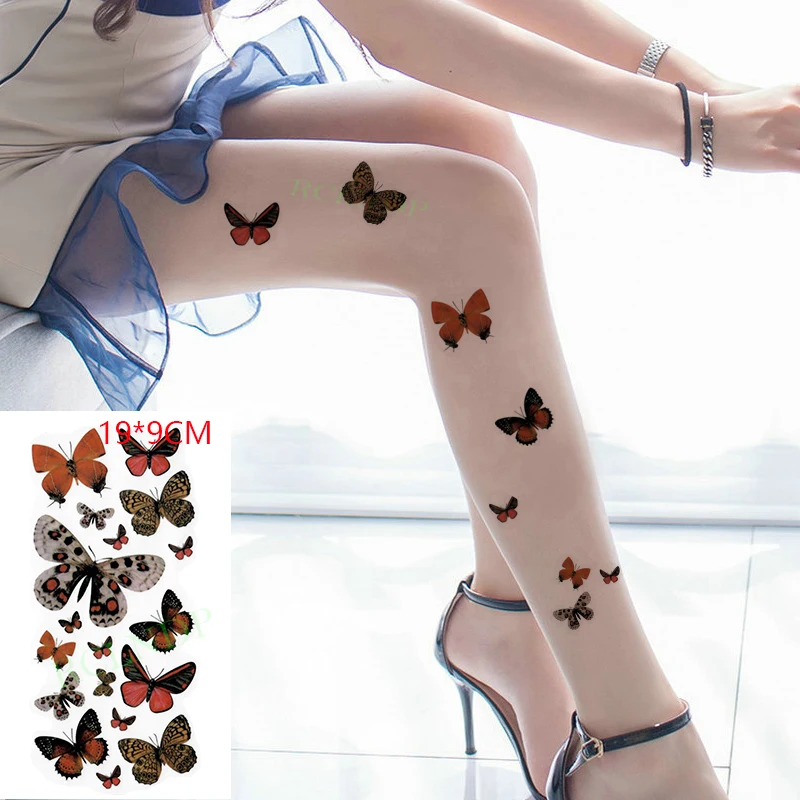Waterproof Temporary Tattoo Sticker ins Diverse butterfly sexy Body Art flash tatoo fake tatto for Women Men