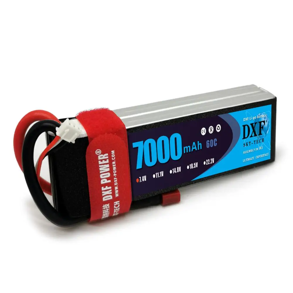 2 шт. DXF Lipo батарея 2S 3S 4S 6S 7 4 V 11 1 14 8 22 7000mAh 60C 120C для akku 1/8 rc автомобиль грузовик