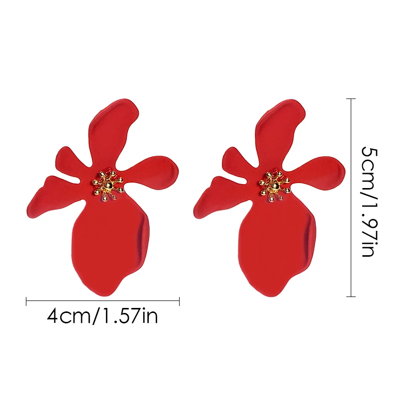 Женские серьги-гвоздики с большими цветами элегантные милые серьги в Корейском