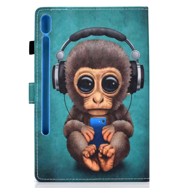 Чехол для samsung Galaxy Tab S6 10,5 SM-T860 SM-T865 T860 10,", чехол для планшета с изображением обезьяны из мультфильма, чехол+ подарок