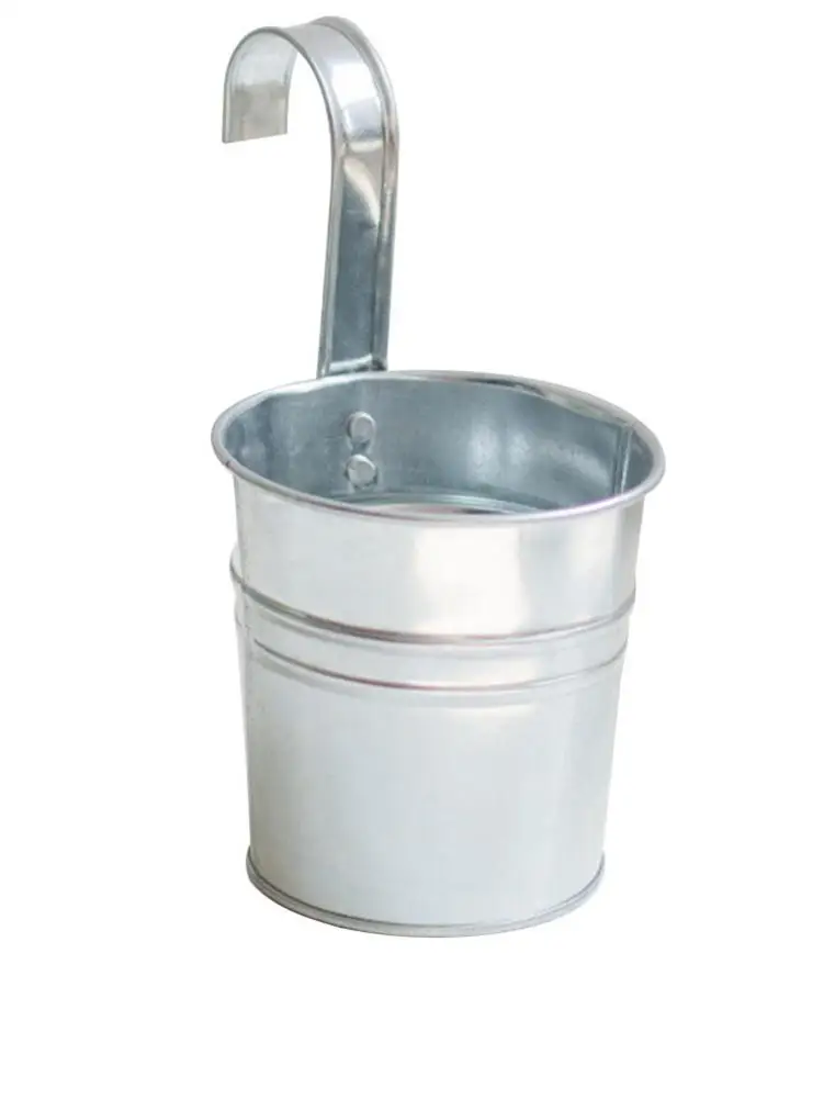 pcs New Flower Hanging Pot Hook Wall Removable Candy Iron Bucket Tin Garden Balcony Succulent Basket realistic | Дом и сад