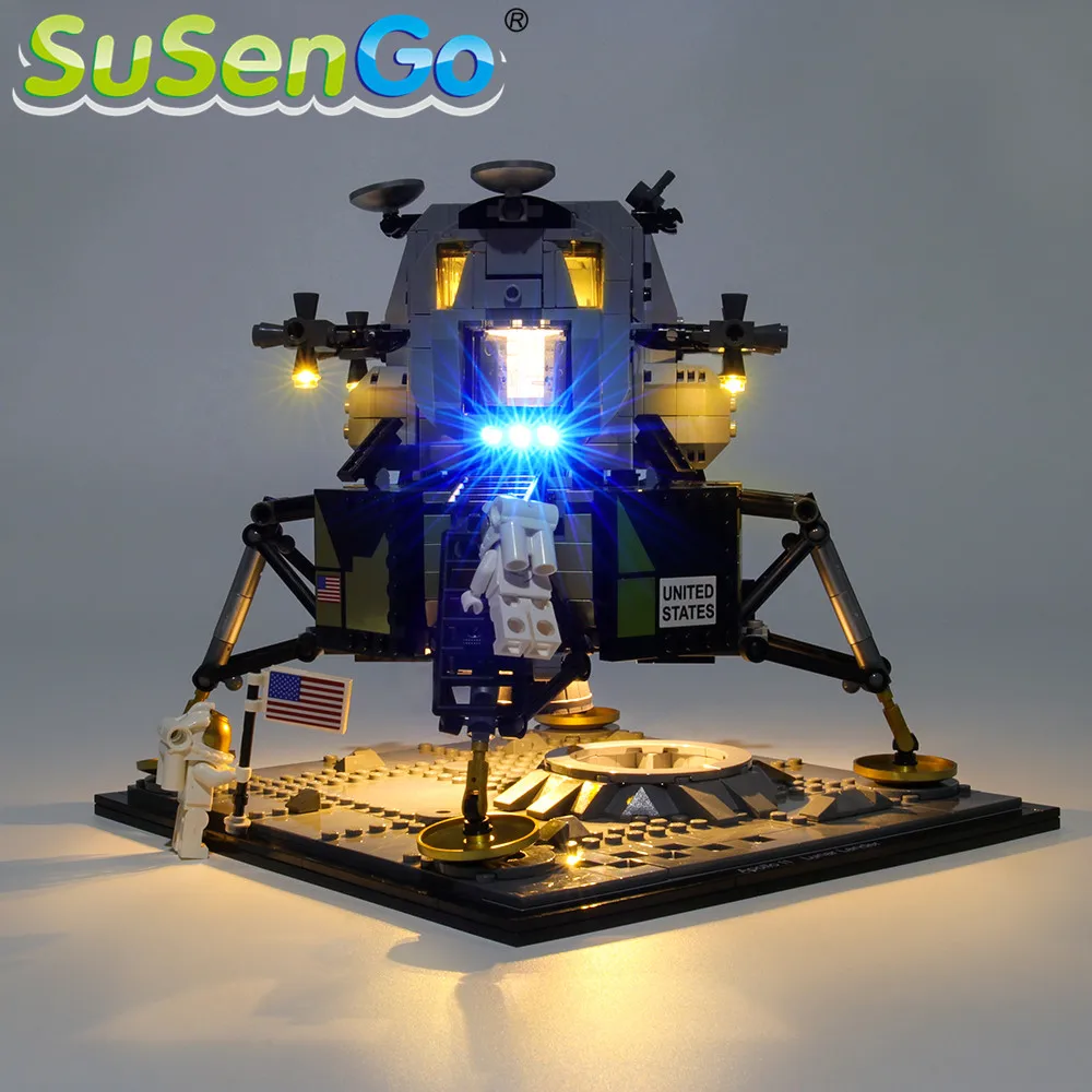 SuSenGo светодиодный светильник комплект для 10266 создатель Apollo 11 лунный Lander (модель