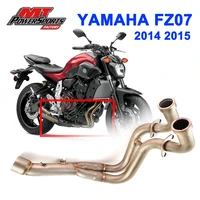 for yamaha fz07 2014 2015 motorcycle exhaust escape modified slip on mid link pipe catalyst delete eliminator enhanced accessory